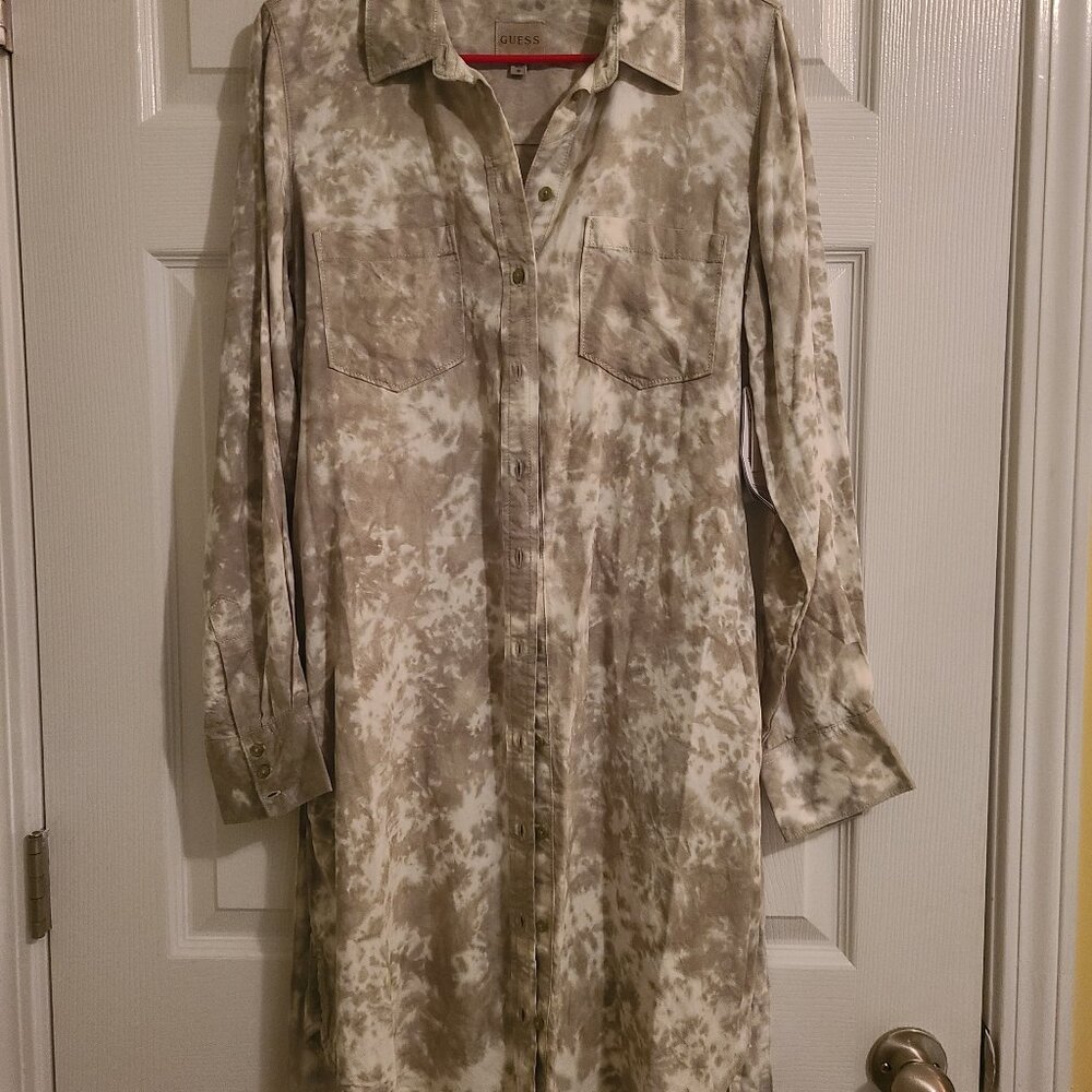 Guess tie dyed shirt dress